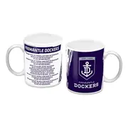 Fremantle Dockers Freo AFL Coffee Mug with Team Song 330ml