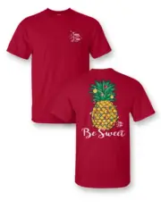 Sassy Frass Holidays Be Sweet Pineapple Christmas Lights Bright Girlie T Shirt