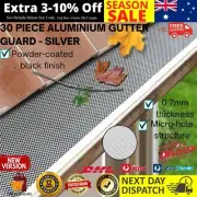 30x Gutter Guard DIY Aluminium Deluxe Leaf Mesh Home Silver 100x20cm 30M Garden