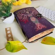 Tree Of Life Handmade Leather Journal mother of earth Deckle paper spellbook 7x5