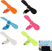 [UnisonPet] 6 Pack Type USB C Mini Phone Fan for Samsung Galaxy S24+ S24 S23+ S23 S22 S21 S20 S20+ S10 S9,Note 20 9 8,A54 A35 A25 A24 A23 A15 A14 A12, for OnePlus 11 10 N20 N30 N100
