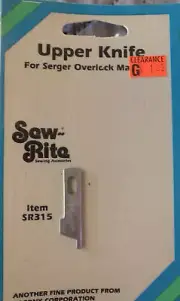 Sew-Rite Upper Knife For Serger Overlock Machines SR315 In Original Packaging