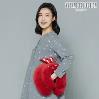 在飛比找momo購物網優惠-【YVONNE 以旺傢飾】兔子造型頸枕(酒紅)