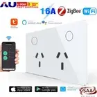 For Smart Google Alexa WIFI Zigbee Touch Glass Switch Light Power Point Panel