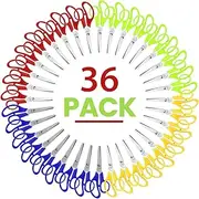 Kids Scissors 5 inch Safety Scissors 36 Pack Kid Scissors Right and Left Handed Scissors Assorted Colors Scissors For School Kids Blunt Tip Scissors