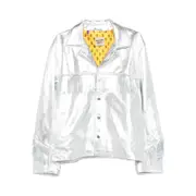 [Gallery Dept.] Gallery Dept. Orlando Fringe Metallic-leather Jacket L SILVER