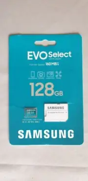 Samsung EVO Select 160 MB/s MicroSDXC UHS-I 128GB 4K HD Flash Memory Card