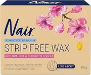 Nair Sensitive Strip Free Hair Remover Wax - Quick and Precise Hair Removal – Removes Short Hair – For Facial and Sensitive Areas – All Skin Types - 400 g