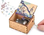 Wood Musical Box, The Promised Neverland Music Box Wooden Musical Instrument with Melody Isabella’s Lullaby Gift for Birthday Anniversary Holiday (Style 2)