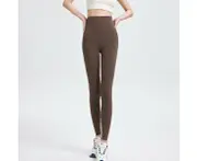 Women's Shark Pants Tummy Tight Seamless Leggings Yoga Barbie Pants-Brown