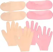 minkissy Overnight Foot Mask Set Silicone Moisturizing Socks Hand Mask for Soft Dry and Sensitive Skin