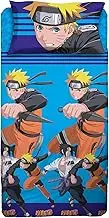 hermet Naruto Official Single Duvet Cover Set Single Bed Sheet Fitted Sheet Pillowcase 100% Cotton