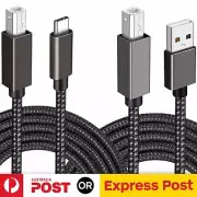 2M Printer Cable Scanner USB 2.0 Type A Male to B Male USB C to USB B Cable Cord