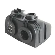 [TechBrands] Marine Grade Lighter Socket and Dual USB Car Charger