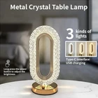 Touch Switch Crystal Table Lamp Atmosphere Night Light Living Room Bedroom