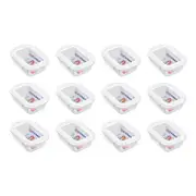 12PK Lemon & Lime Yorkshire Durable Glass Fresh Lock Food Container 375ml