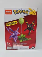 Pokémon Mega Construx 125 Pieces -Umbreon & Espeon Building Blocks Set Fast Ship