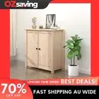 wooden sideboard ample storage sturdy top rustic design 70x35x80 cm pine 3719