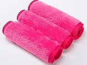 Makeup Remover Cloths Microfiber Reusable Facial Cleansing Towels Chemical Free Magically Remove Makeup Only with Water 16x7inches Pink 3 pack