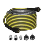 TUTULUCK Flexible Pressure Washer Hose 50FT 1/4'' Kink Resistant 3600 PSI Pow...