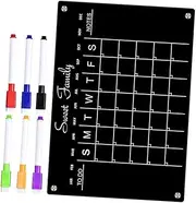 TOGEVAL Acrylic Magnetic Wall Board Fridge Dry Erase Board Planner Schedule Erasable Surface