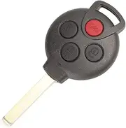 FLJKCT Car Key Shell 3/4 Buttons Car Key Shell Remote Cover Case Blank,for Mercedes Benz MB Smart 451