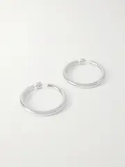[Jennifer Fisher] Jennifer Fisher - Natasha Baby Silver-tone Hoop Earrings - One size One size Silver
