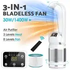 Tower Fan Bladeless 3 in 1 Heater Cooler Airflow Purifying HEPA Oscillating
