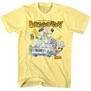 Back to The Future Cartoon Characters in Car Men's T Shirt