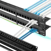 48 Port Cat6 Patch Panel with Inline Keystone 10G Support