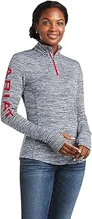 [ARIAT] Women's Team Gridwork 1/4 Zip Baselayer