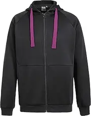[BIG BEE] ISUSI Fleece Hoodie Jumper, Hooded Sweatshirts Solid Black Contrast Drawstring