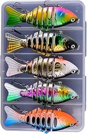 Swim Bait Lures - Jointed Fishing Lures | 3.94inch Multi Joint Soft Bait 5X Lifelike for Saltwater Freshwater Trout Lakes Rivers