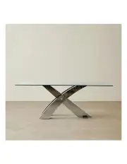 [Koala Living] Adair Stainless Steel Dining Table 180cm in Silver