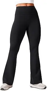 [CRZ YOGA] Womens Butterlift Hidden Scrunch Butt Flare Leggings 31" - No Front Seam High Waist Bootcut Yoga Pants Booty Casual