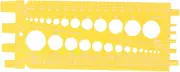Bolt Measuring Tool, Integrated Portable Inch Millimeter Scale with Holes, Side Pegs for Nuts, Thread Gauge for Machine Building, Automotive Repair, Home Projects (Yellow)