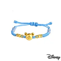 在飛比找PChome24h購物優惠-Disney迪士尼金飾 雀躍米奇黃金編織手鍊之二