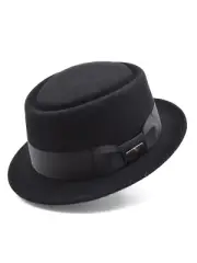 Stetson Wool Felt Cranston Pork Pie Men's Hats in Black