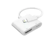 Lightning to HDMI Adapterfor HD TV/Projector/Monitor,Support All iOS - White