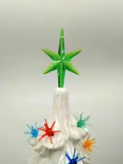 Large Green Pentagram Star Topper for Ceramic Christmas Tree Lights Bulbs
