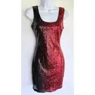 NWT GUESS Sequin Sleeveless Mini Dress XS Red/Black
