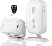 Motion Sensor Doorbell for Business Store Welcome Buzzer Monitor, Entry Alert Infrared Motion Detector Door Chime for Elderly Caregiver Reminder with Remote Controller