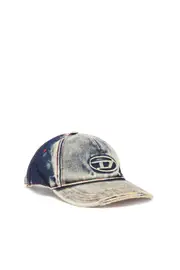 [Diesel] Diesel - Baseball cap in treated denim - Caps - Unisex - Multicolor 02 Multicolor