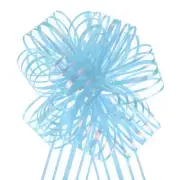 10pcs 6 Inch Large Pull Bows Gift Wrapping Bows Ribbon Organza Light Blue