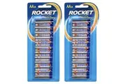2x 24pc Rocket AA 1.5V Multi-Purpose Long Lasting Alkaline Battery Batteries