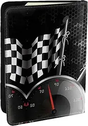 [JEJEA] Checkered Flag Racing Print Travel Organizer Credit Cards Case Passport BookPassport Holder Cover Wallet forTraveling,, Black, One Size