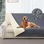 Taiyang 100% Waterproof Sofa Cover for Dogs, Bed Cover Protector, Couch Furniture Protector for Children, Cats (Grey, 132-208 cm, 1 Pack)