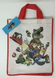 Super Mario Nylon Gift Bag Carry Tote Gaming Odyssey Switch Official Nintendo