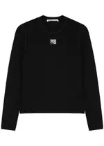Alexanderwang.t Black Logo Stretch-knit Jumper - XS XS