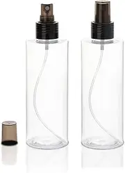 Yebeauty Spray Bottles for Essential Oils, 250ml/8oz Refillable Clear Empty PET Atomizer Spray Bottles with Fine Mist Sprayer for Skin Care Hair Cleaning Solution Travel, Pack of 2